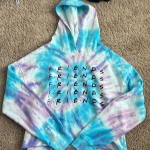 XL, purple/blue tye dye, official friends merch